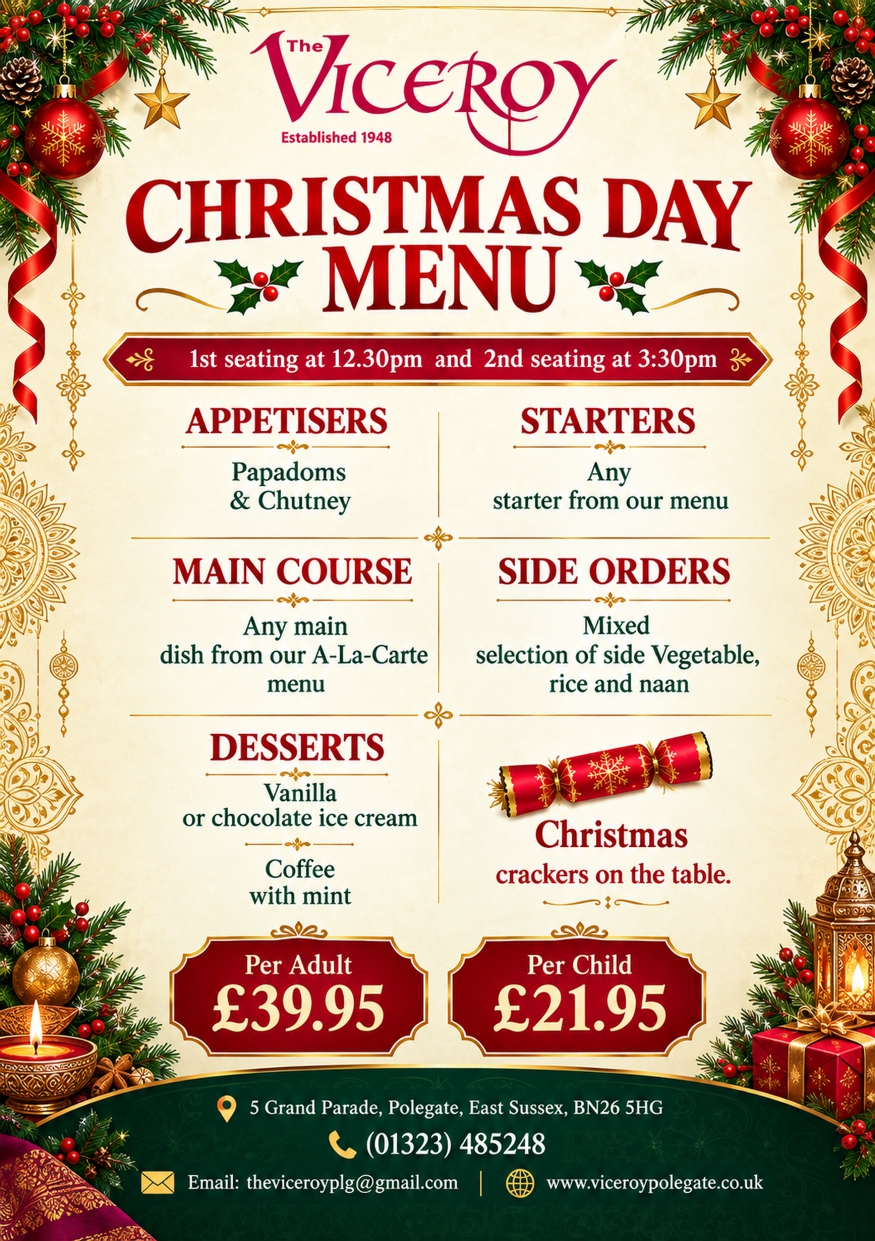 Christmas Festive Menu